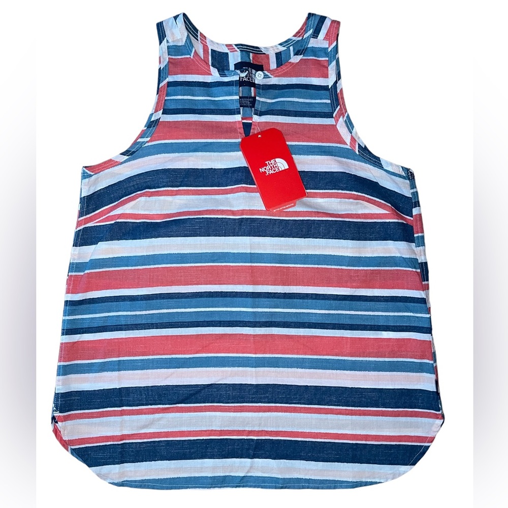 NWT The North Face Womens Sleeveless Bayward Top Striped Multi Size Small